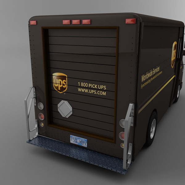 3d courier delivery truck ups model - UPS Courier truck Morgan Olson van by Leeift